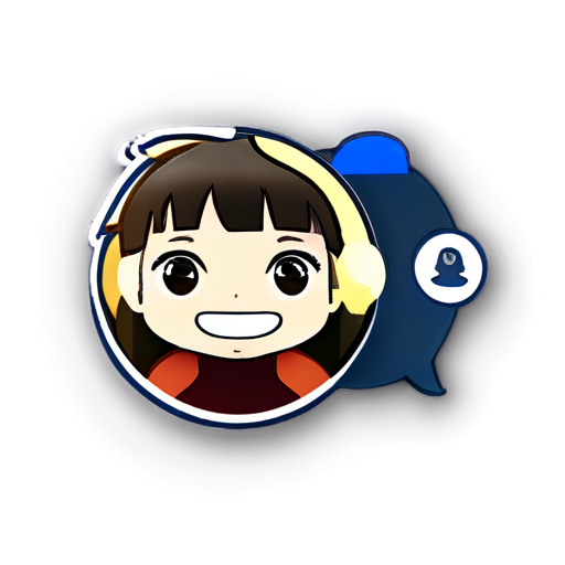 Please help me generate a customer service icon for providing AI services to customers. The icon should clearly indicate that customers can consult it for questions. - icon | sticker