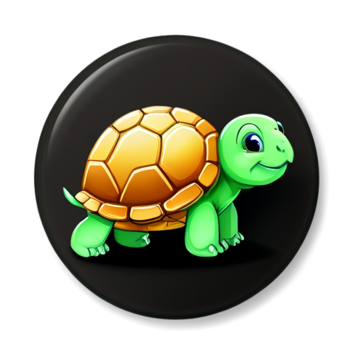 design a round logo that has a cute turtle in the middle and with the love around. it need to show the feeling of charity - icon | sticker