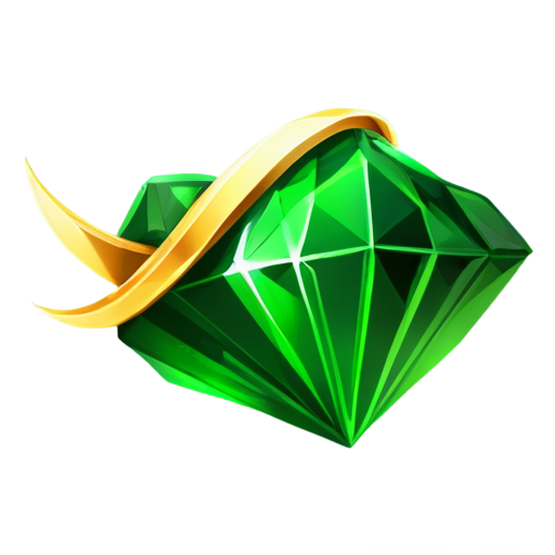 Emerald dreams game flat icon - icon | sticker