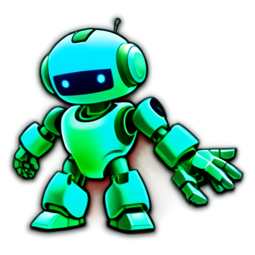 The SmartTradeBot logo features a sleek, modern design with a gear icon incorporating a rising graph, symbolizing the robot's analytical capabilities and focus on financial growth. The logo uses a blue and green color scheme to convey trust, stability, and success, with the name "SmartTradeBot" written in a clean, contemporary font. - icon | sticker