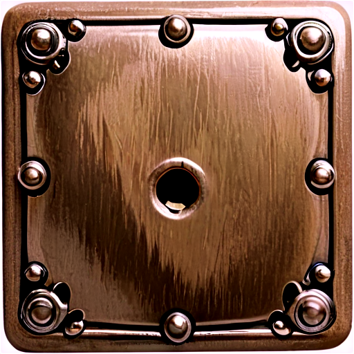 medieval button square - icon | sticker