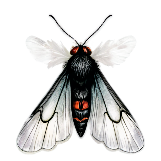 goth fluffy moth - icon | sticker