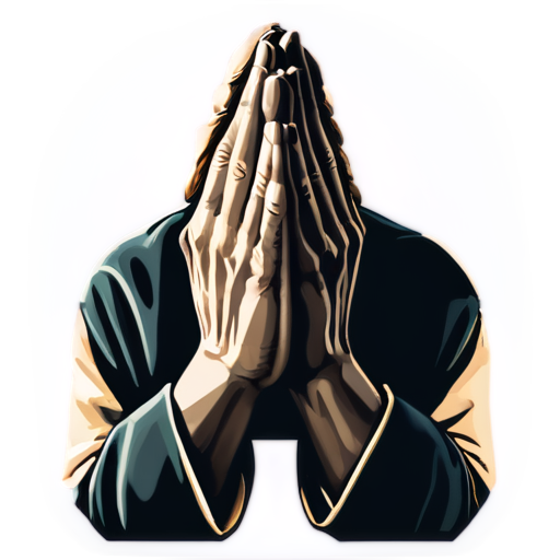 hands praying icon - icon | sticker