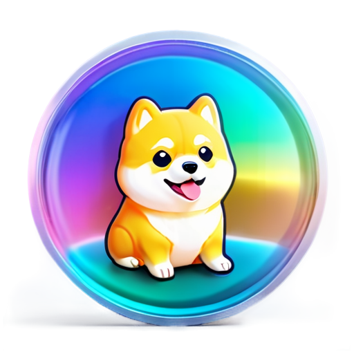 doge coin meme, 4k - icon | sticker