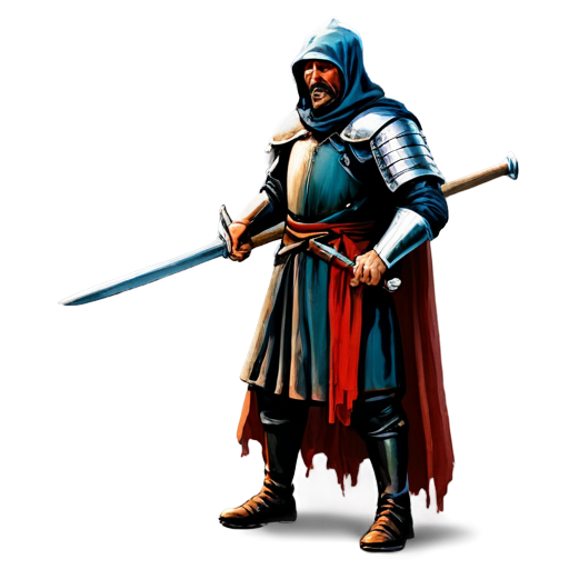 medieval executioner, paint style, - icon | sticker