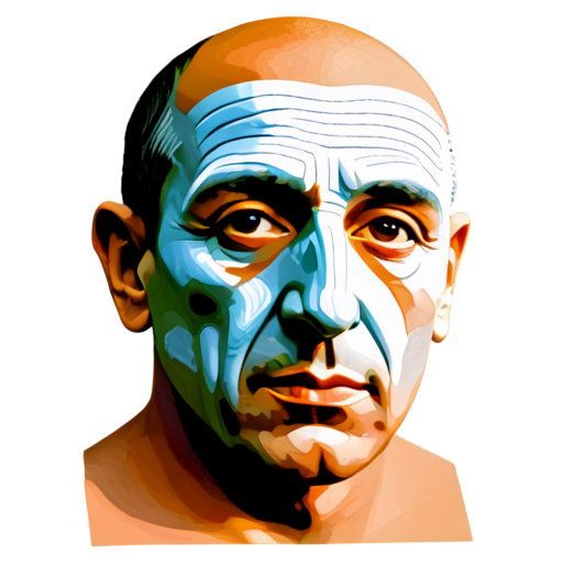 Picasso's portraits man surreal - icon | sticker