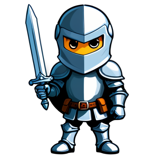 Scared knight - icon | sticker