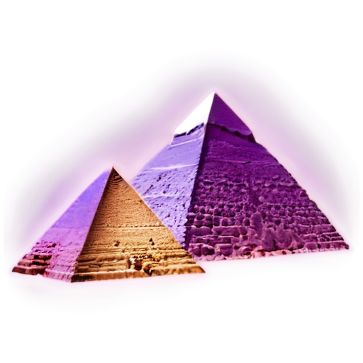 3 Egypt Pyramids in purple gradient - icon | sticker