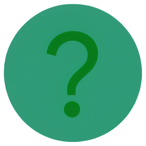 An green question mark in a circle PNG - icon | sticker