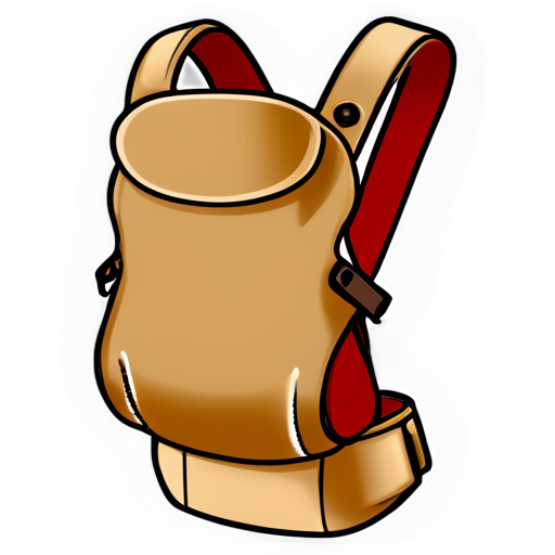 baby carrier icon beige no background - icon | sticker