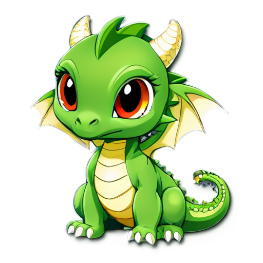 dragon at a size of 32 pixels to be displayed in the page tab Must necessarily have 2 wings and 4 paws with no gender pronounced - icon | sticker