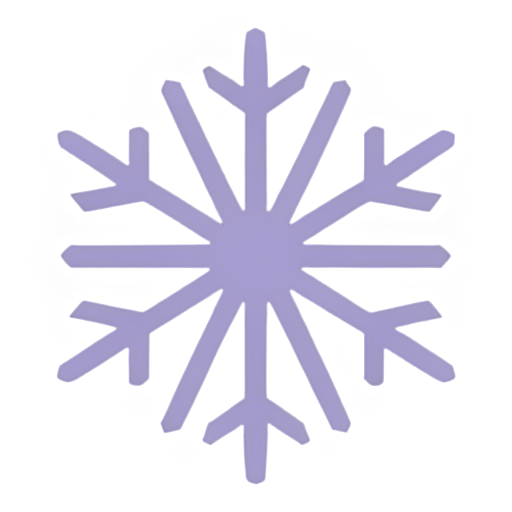 purple snowflake - icon | sticker