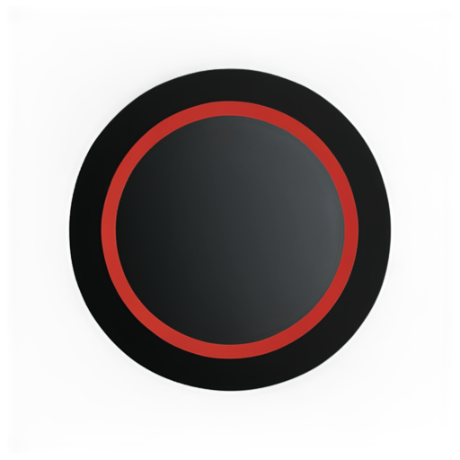 black circle with a red stripe - icon | sticker