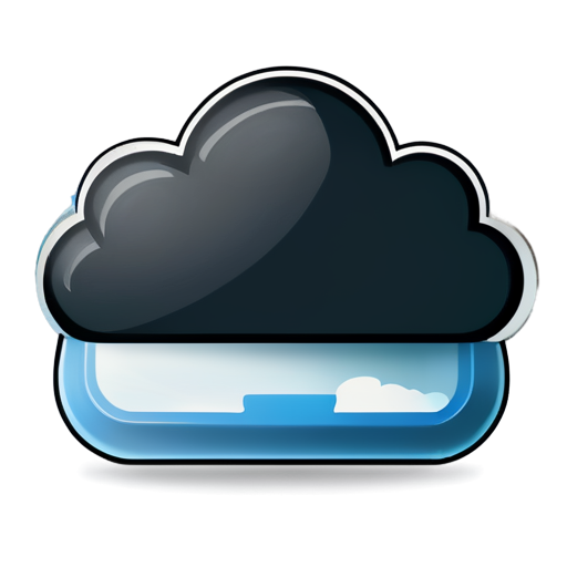 Personal Cloud and Network Server Logo - icon | sticker