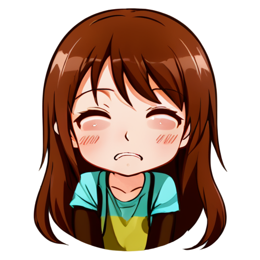 anime face crying - icon | sticker