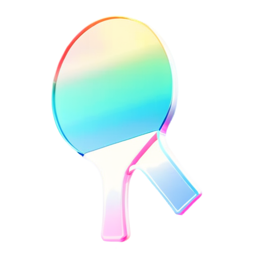 a ping pong racket, colorized, flat style - icon | sticker