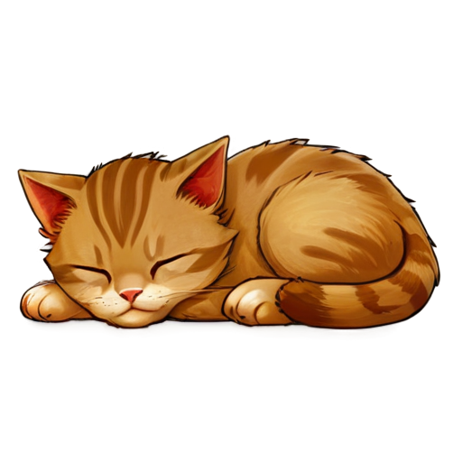 the cat is sleeping, you can see the paws are close to me - icon | sticker