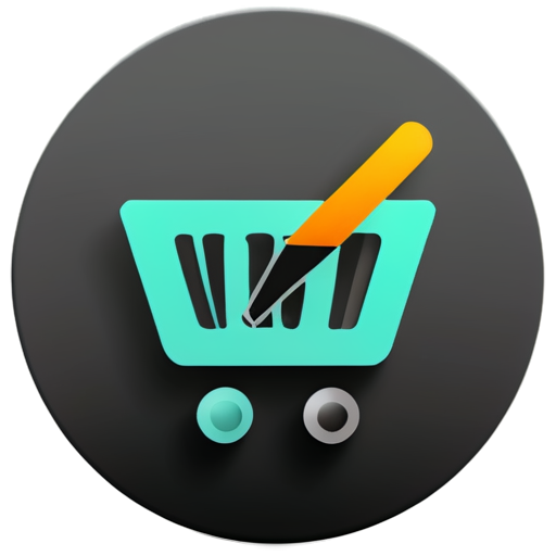 Create a minimalistic and slightly formal icon for a shopping website called 'Precision Picks' which must be mentioned in the logo. The icon should feature a shopping cart and may include subtle elements that suggest personalized recommendations, such as a small check mark or star. The text 'Precision Picks' should be clear and legible. Use a color scheme themed around #0c223B and #04e3ff - icon | sticker