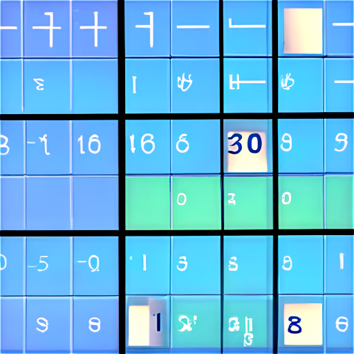 High-quality digital illustration of a captivating Sudoku puzzle, minimalist design, clean lines, soothing pastel color palette, soft lighting, polished finish, detailed grid, precise numbers, serene ambiance, professional art, best quality, highres, ultra-detailed, digital art, minimalist, pastel colors, clean lines, polished finish, detailed grid, precise numbers, serene ambiance - icon | sticker