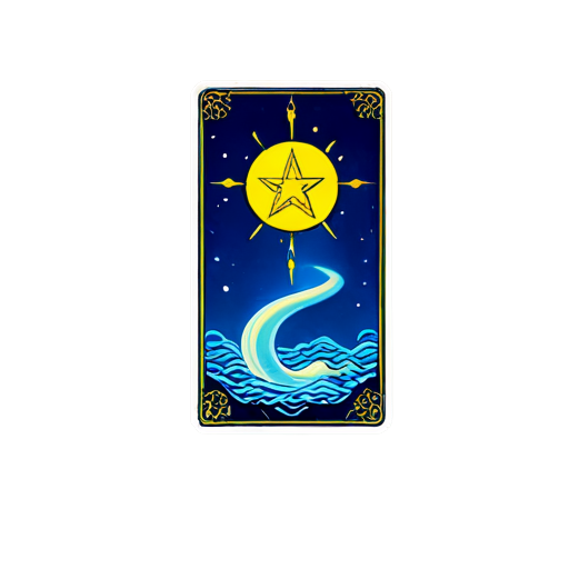 One Card Reader A single tarot card with mystical symbols like stars, moons, or waves surrounding it. The card could have a subtle glow or aura to signify focus on just one. - icon | sticker