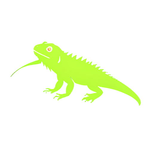 An playful looking iguana - icon | sticker