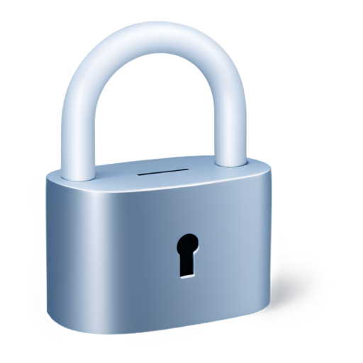 A minimalistic open lock with a password below the lock depicted as a text box with asterisks - icon | sticker