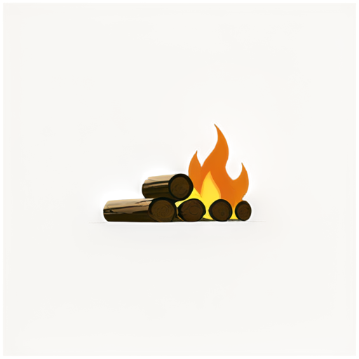 a beautiful more burning firewoods - icon | sticker