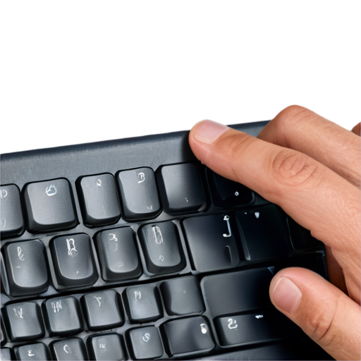 The computer keyboard is held and fisted - icon | sticker