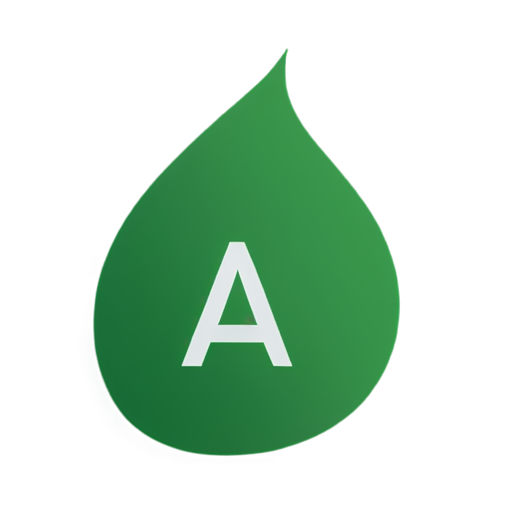 Letter A Leaf - icon | sticker