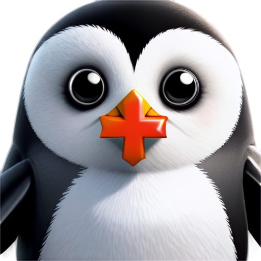 The Linux penguin with a swastika flag - icon | sticker