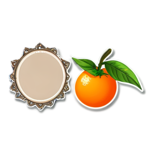 settings material orange - icon | sticker
