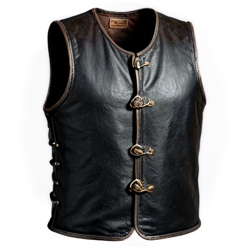 Medieval leather simple poor sleeveless jacket - icon | sticker