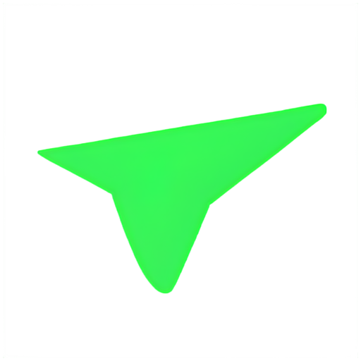 green neon Telegram icon without background - icon | sticker