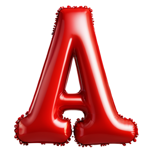 Alphabet letter a red with Balloon - icon | sticker