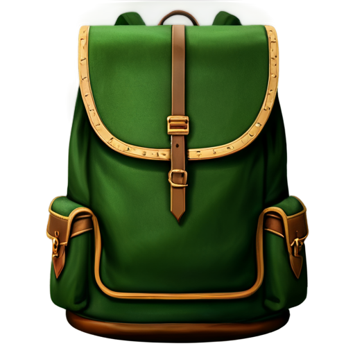 medieval backpack with green arrow coming out of it - icon | sticker