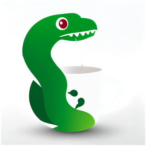 a minimal Icon of a pharmacy snake wrapped around a cup in the shape of the letter S - icon | sticker