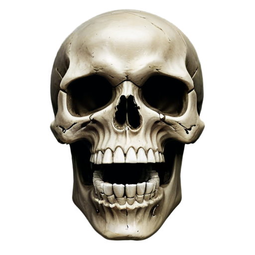 skull with a frag grenade in his teeth - icon | sticker