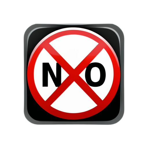 no sign icon - icon | sticker