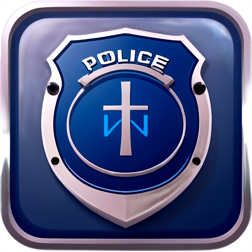 a flat former police app icon - icon | sticker