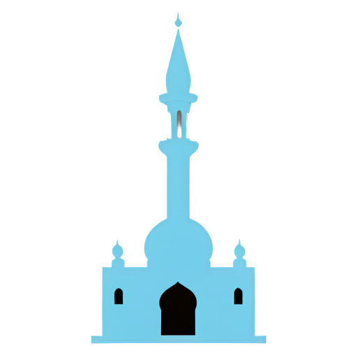 imam, mosque, friday, light blue - icon | sticker