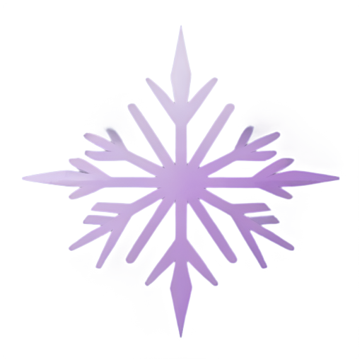 purple snowflake - icon | sticker