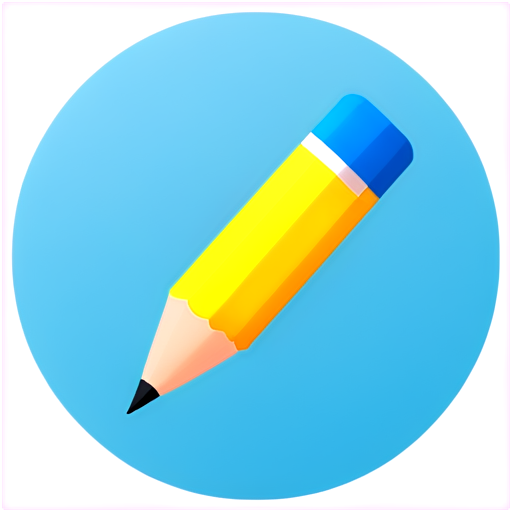 a creative ai pencil icon relating to writing articles and content - icon | sticker