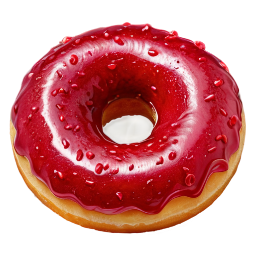 donut raspberry - icon | sticker