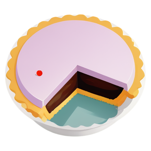 Candy sprinkled pie - icon | sticker