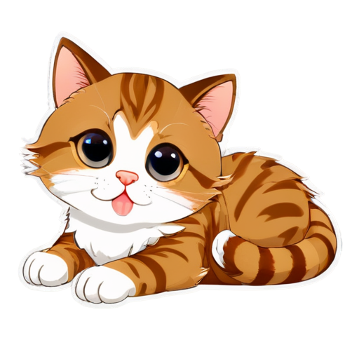 sleepy cat аnime - icon | sticker