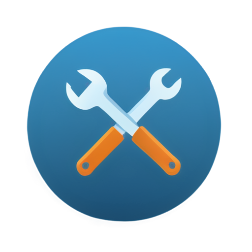 car repaire, with tools - icon | sticker