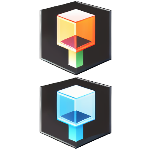 Create a pixelated icon representing two Minecraft clients interacting together. The icon should show two distinct Minecraft windows side by side, with slight variations in the avatars or elements inside each window to imply they are separate but connected. The windows should have classic Minecraft GUI elements, and the overall color scheme should be vibrant and match Minecraft's typical palette, emphasizing the idea of multiple sessions or players working in harmony. The design should be simple yet clear, suitable for a mod icon. - icon | sticker