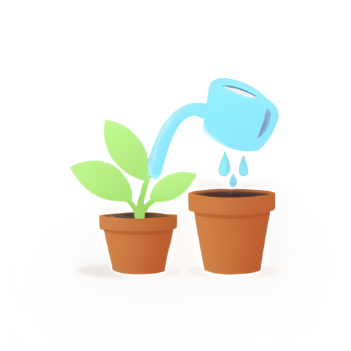 Watering plants - icon | sticker