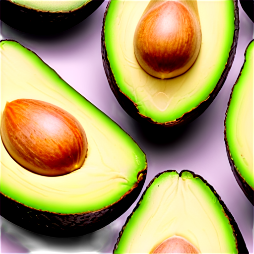 Avocado with face - icon | sticker