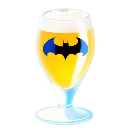 batman with a glass of beer - icon | sticker